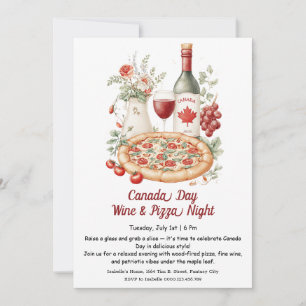 Invitation Célébration de la nuit du vin et de la pizza   Fêt
