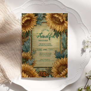 Invitation Célébration de la récolte de tournesol d'or