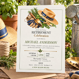 Invitation Célébration de la retraite du jardinier intemporel