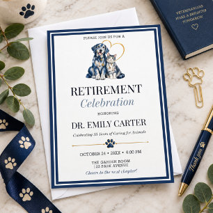 Invitation Célébration de la retraite d'un vétérinaire pour c
