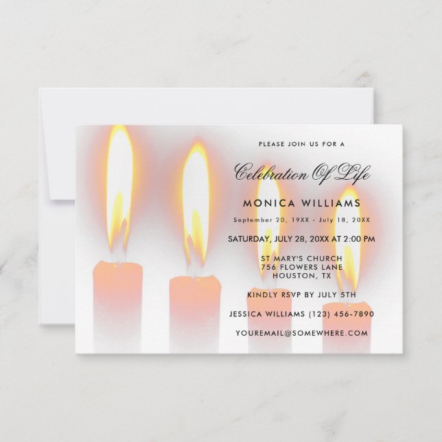 Invitation Célébration De La Vie (Devant)