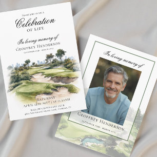 Invitation Célébration de la vie au parcours de golf