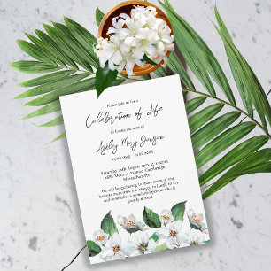 Invitation Célébration de la vie de Jasmine Funérailles