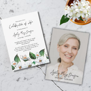 Invitation Célébration de la vie de Jasmine Photo Funérailles