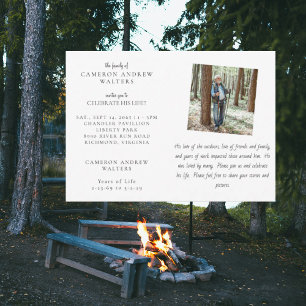 Invitation Célébration de la vie de l'homme dans les bois