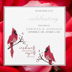 Invitation Célébration de la vie du cardinal rouge