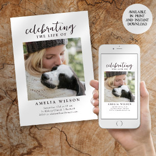 Invitation Célébration de la vie du service commémoratif phot