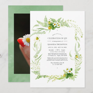 Invitation Célébration de la vie en campagne avec verdure rus