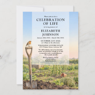 Invitation Célébration de la vie en mémoire de l'oiseau de ja