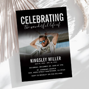 Invitation Célébration de la vie en photo moderne