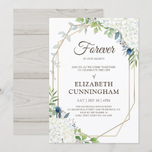 Invitation Célébration de la vie Florale moderne