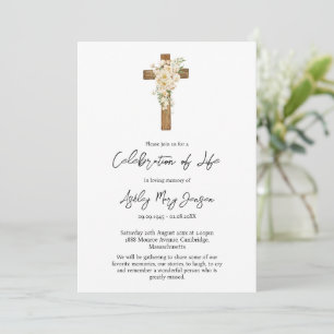 Invitation Célébration de la vie funéraire de la Croix de la