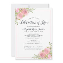 Célébration de la vie funéraire Mémorial rose flor