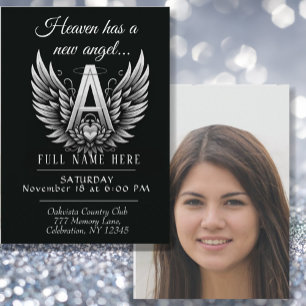 Invitation Célébration de la vie - Mémorial photo