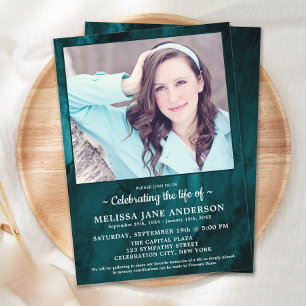 Invitation Célébration De La Vie Personnalisée Photo Funérail