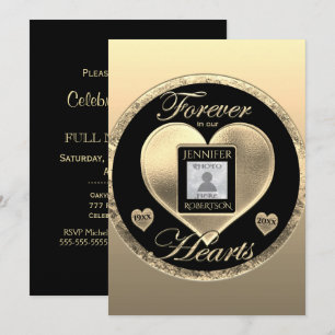 Invitation Célébration de la vie - Pour toujours dans nos coe