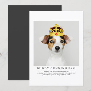 Invitation Célébration de la vie Simple Elegant Pet Photo