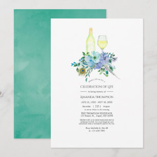 Invitation Célébration de la vie sur le thème du vin Bohème v