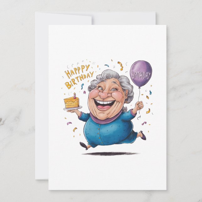 Invitation Célébration de l'anniversaire de grand-mère (Devant)