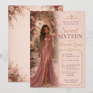 Invitation Célébration de l'arche de jardin pour un Sweet Six