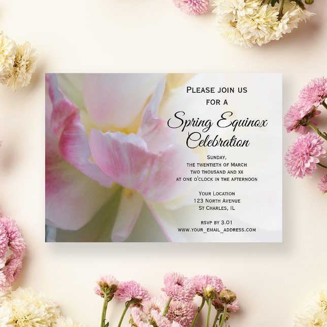 Invitation Célébration de l'équinoxe de printemps de la tulip (Créateur téléchargé)