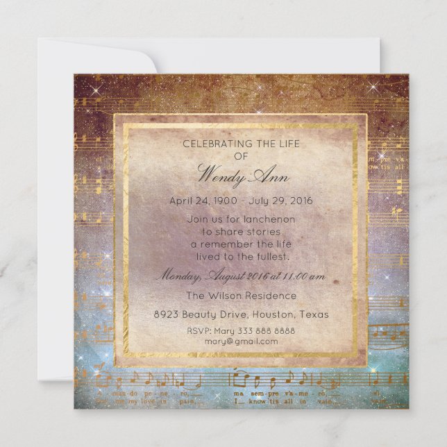 Invitation Célébration de Live Golden Music (Devant)