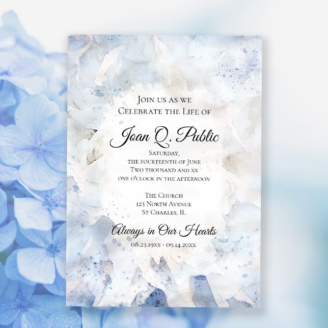Invitation Célébration de l'oeillet bleu de la Carnation (Créateur téléchargé)