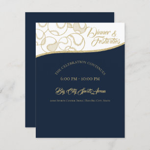 Invitation Célébration de l'or de baseball de softball