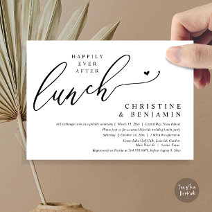 Invitation Célébration de lunch de mariage intime pour une fi