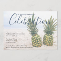 Célébration de mariage de plage pour les 50 ans