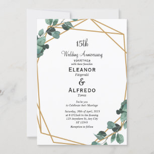 Invitation Célébration de mariage de verdure d'émeraude moder