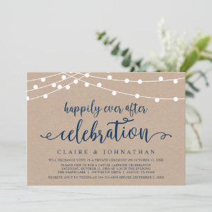 Invitation Célébration de mariage fugitif heureux pour toujou