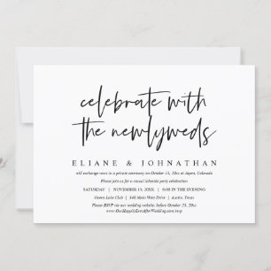 Invitation Célébration de mariage intime et décontracté