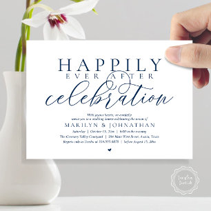 Invitation Célébration de mariage moderne et heureux pour tou