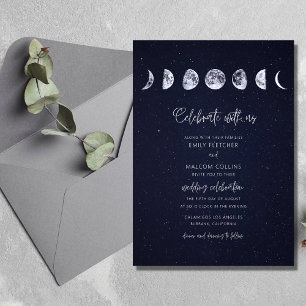 Invitation Célébration de mariage sous le ciel étoilé et les