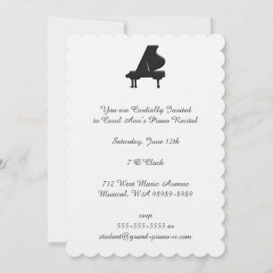 Invitation Célébration de performance musicale moderne classi