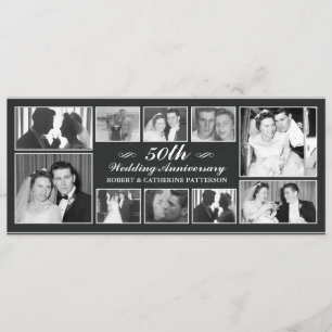 Invitation Célébration de photo Anniversaire de mariage de 50