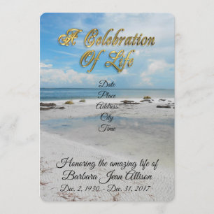 Invitation Célébration de plage d'invitation de la vie