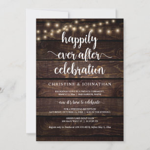 Invitation Célébration de pour toujours, Élite rustique I