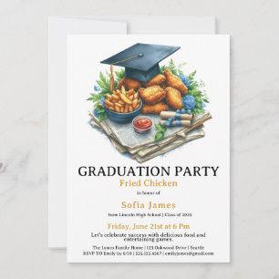 Invitation Célébration de remise de diplômes au poulet frit