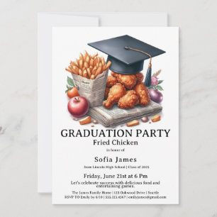 Invitation Célébration de remise de diplômes au poulet frit