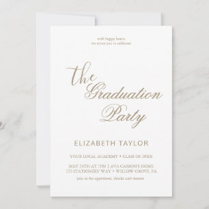 Invitation Célébration de remise de diplômes en calligraphie