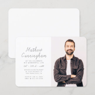 Invitation Célébration de sa merveilleuse vie Photo moderne