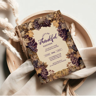 Invitation Célébration de Thanksgiving de la Vigne d'Automne