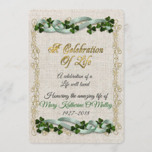 Invitation Célébration de thème d'Irlandais d'invitation de