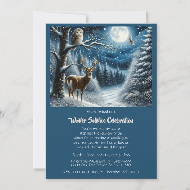 Invitation Célébration de Yule au solstice d'hiver (Devant)