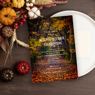 Invitation Célébration des arbres d'automne lors de l'équinox