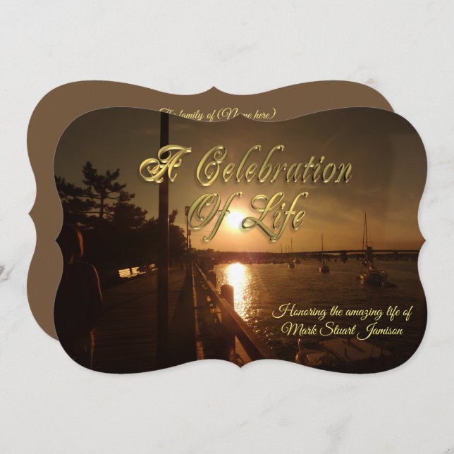 Invitation Célébration des bateaux d'invitation à la vie dans (Devant / Derrière)