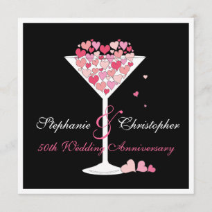 Invitation Célébration des coeurs Anniversaire de fête Invita