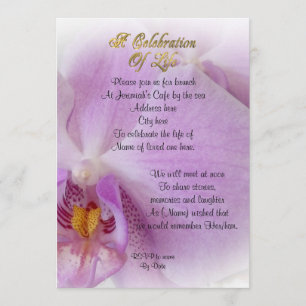 Invitation Célébration d'orchidée d'invitation de la vie